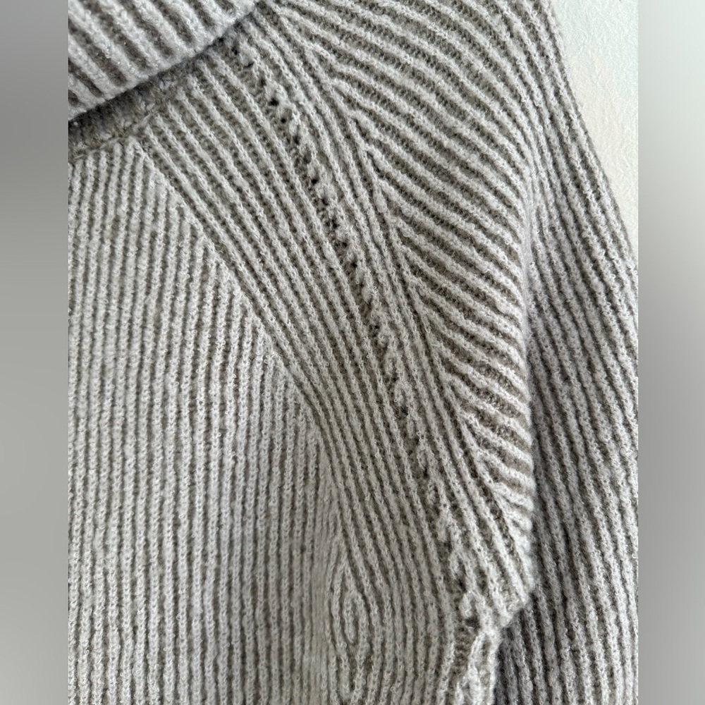 PINK ROSE Knit Ribbed Cowl Neck Turtleneck Gray Brown Size XS - Picture 5 of 7